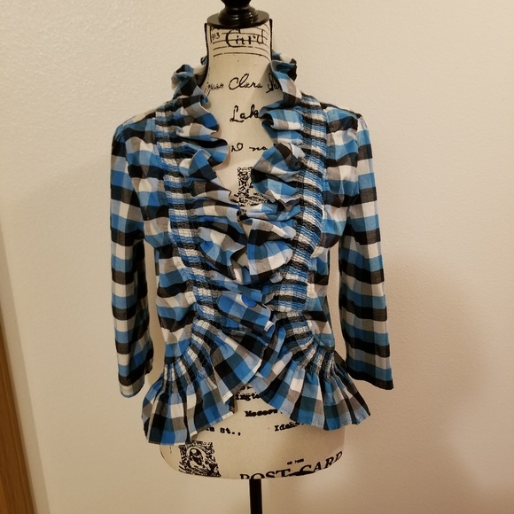 Plaid Drama Gold Jacket - Picture 1 of 2